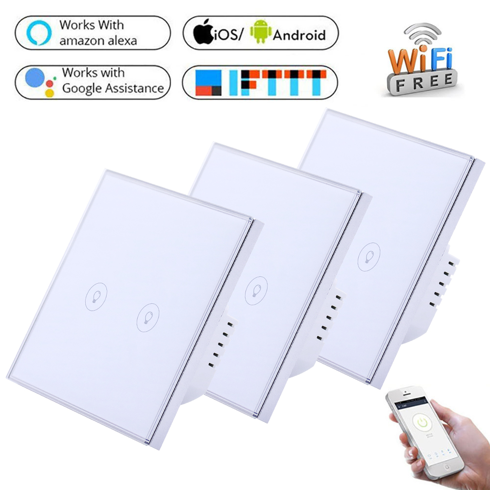 no neutral zigbee eu uk standard white wifi smart light switch 