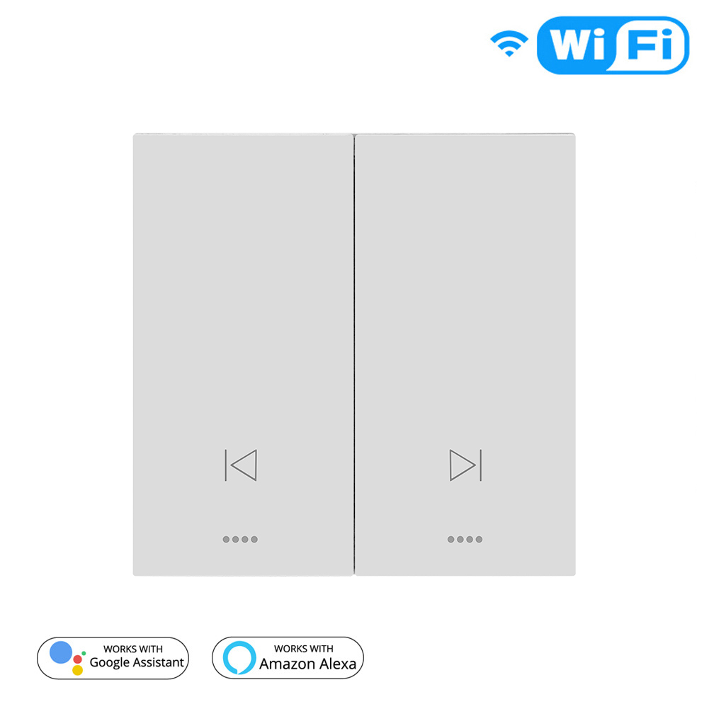 Smartdust EU UK Tempered Glass Panel 1way WIFI Smart Home Tuya Ewelink Touch Control Curtain Switch