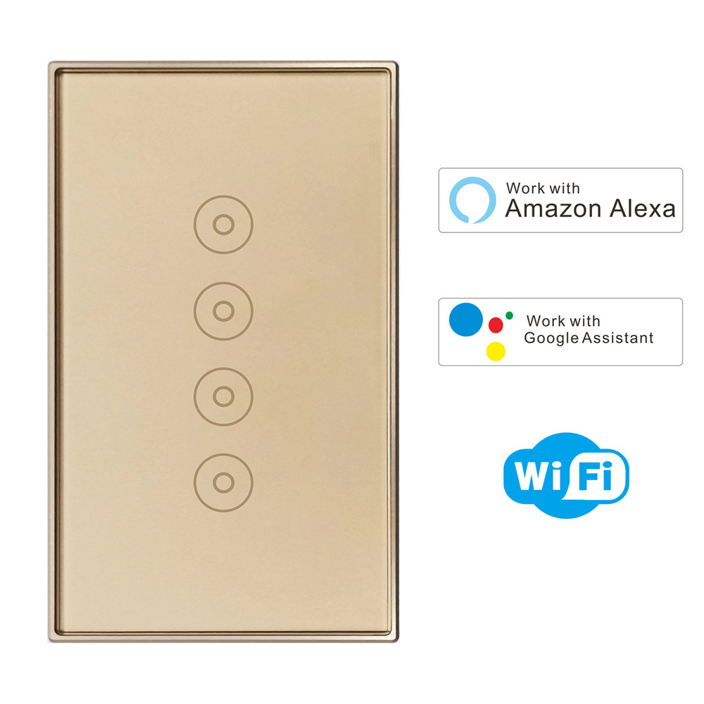 Tuya zigbee multi way 4 gang american standard smart light switches