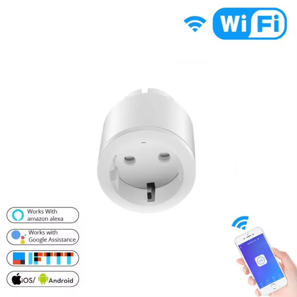 TEEJOIN Alexa Home Automation16A 250V AC Timer Wireless EU European Smart Wifi Plug Socket