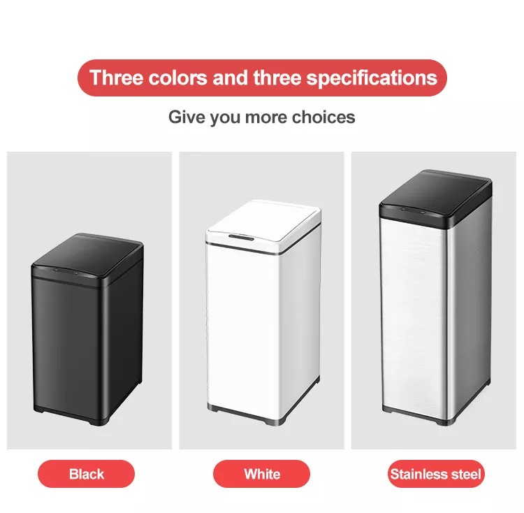 50L smart induction trash can hotel office l stainless steel metal trash bin
