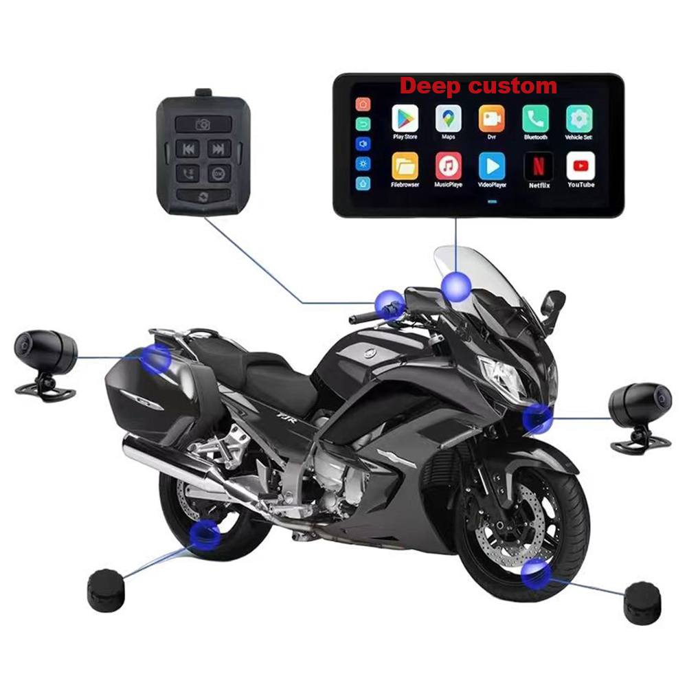 Motorcycle Gps Navigator Radio Portable 6.3 Inch Motorcycle Carplay Android Auto Wireless Motor Carplay Motorbike Gps Navigation