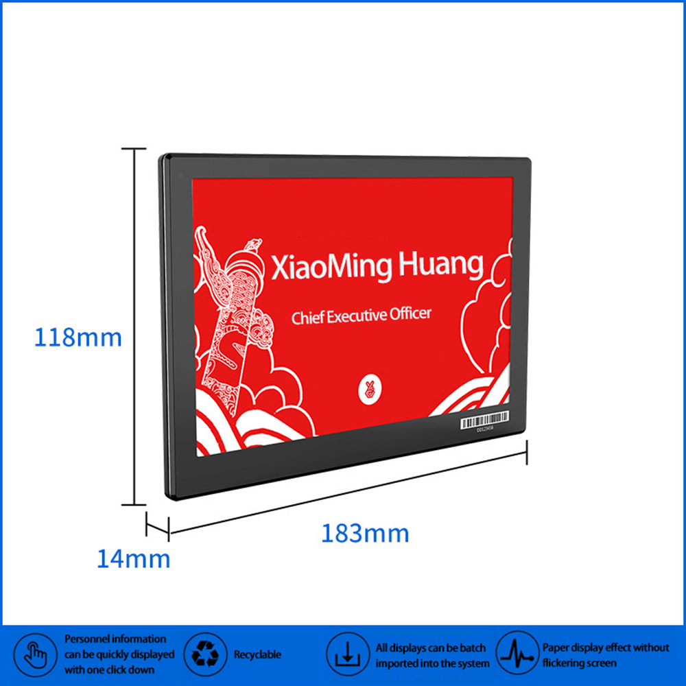 7.3 inch Double-sided screen Office Employee work badge E ink HD 800*480 px EPD E paper Display Name Badge Work ID Card Name Tag