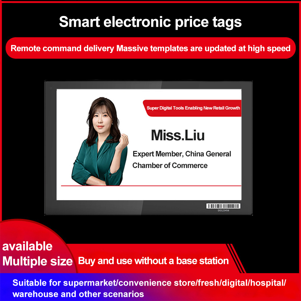 7.3 Inch Double-sided Screen Standing Conference Electronic Wireless E-ink Nameplate Black white and red 3 color display E ink