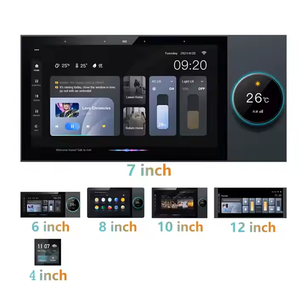 7 inch Tuya Smart Home Control Panel Zigbee Wireless Gateway Centrale Control Host With Speakers Control With Alexa Google Home