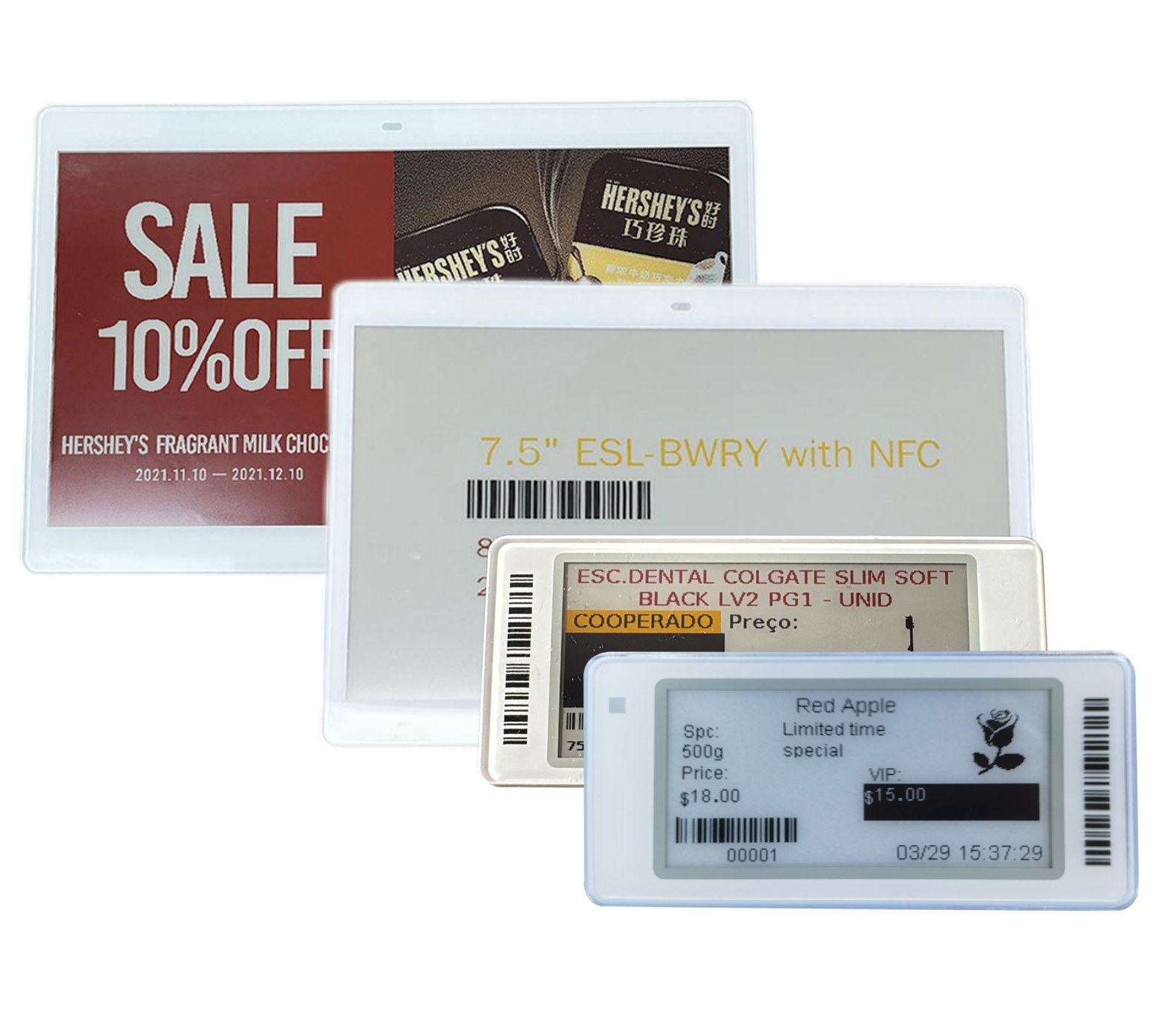 7.5 Inch Nfc E-Ink Display Wireless Power Supply/Swipe Map Electronic Shelf Labels E Ink Price Tag Display Screen Panel Factory