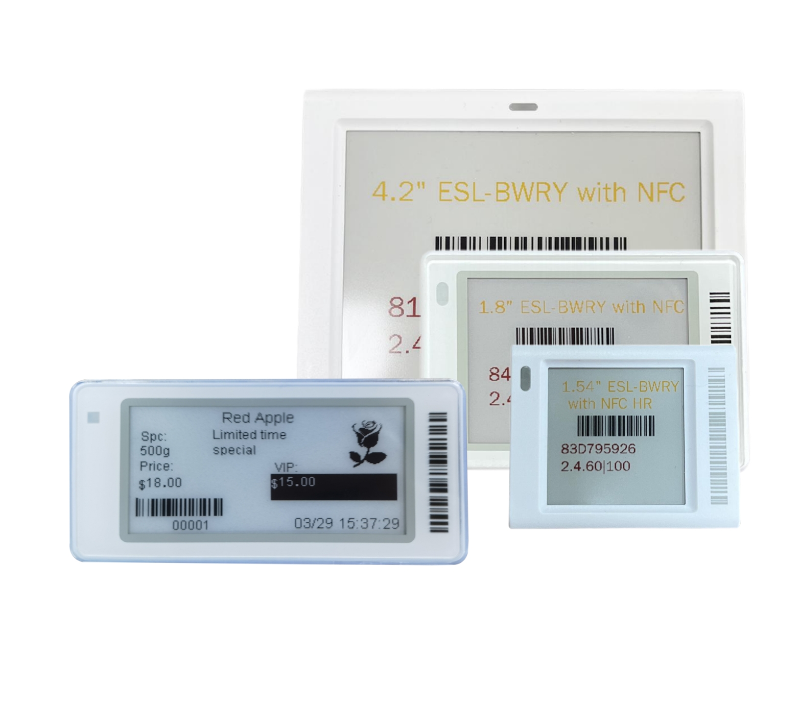 Supermarket Fresh Convenience Store 1.54 Inch E Ink Digital Price Tags Epaper Display Esl Electronic Shelf Label & Cloud System