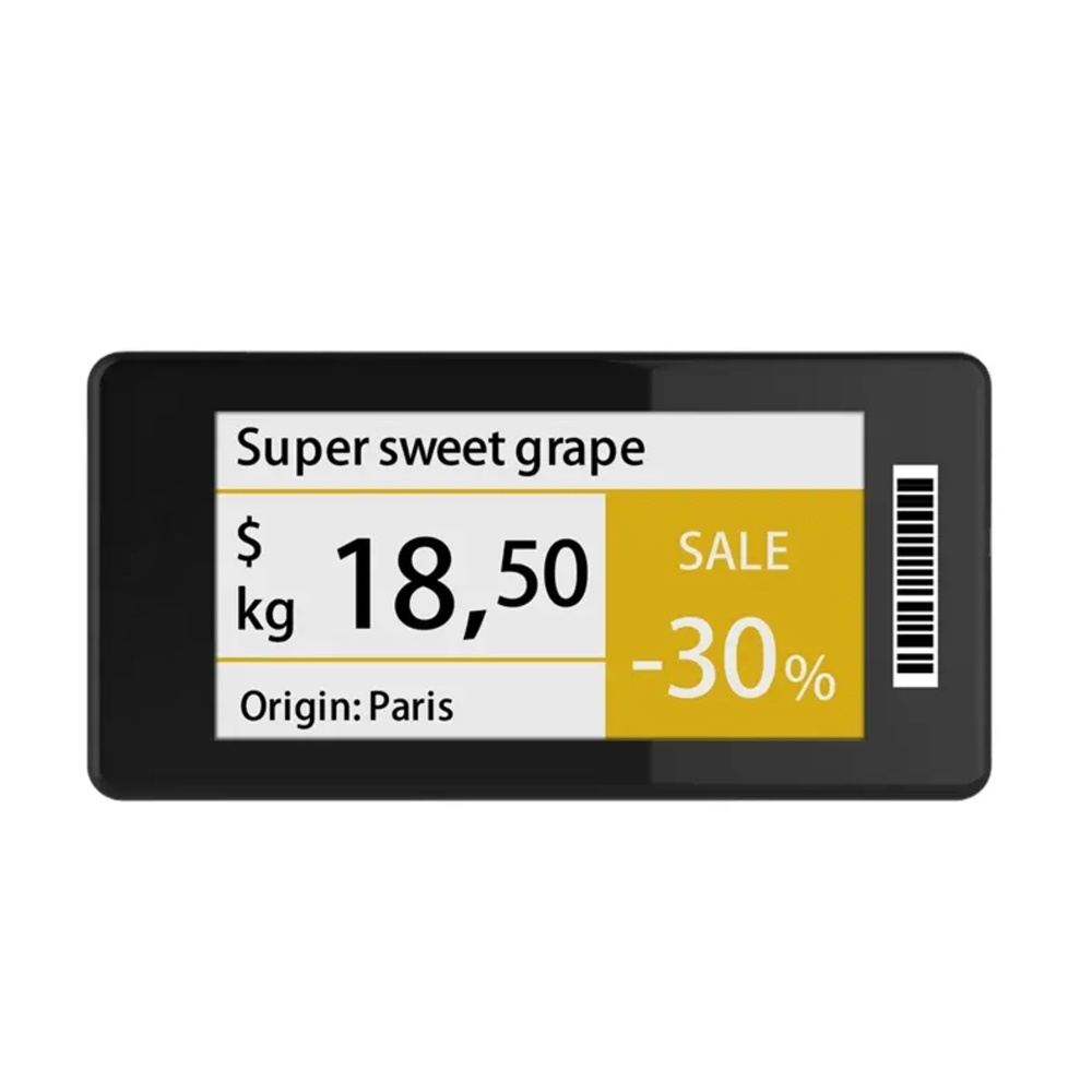 Price Tag Label 2.66 Inch Electronic Price Label Els Supplier Digital Price Tags For Supermarket Fresh Convenience Store Goods