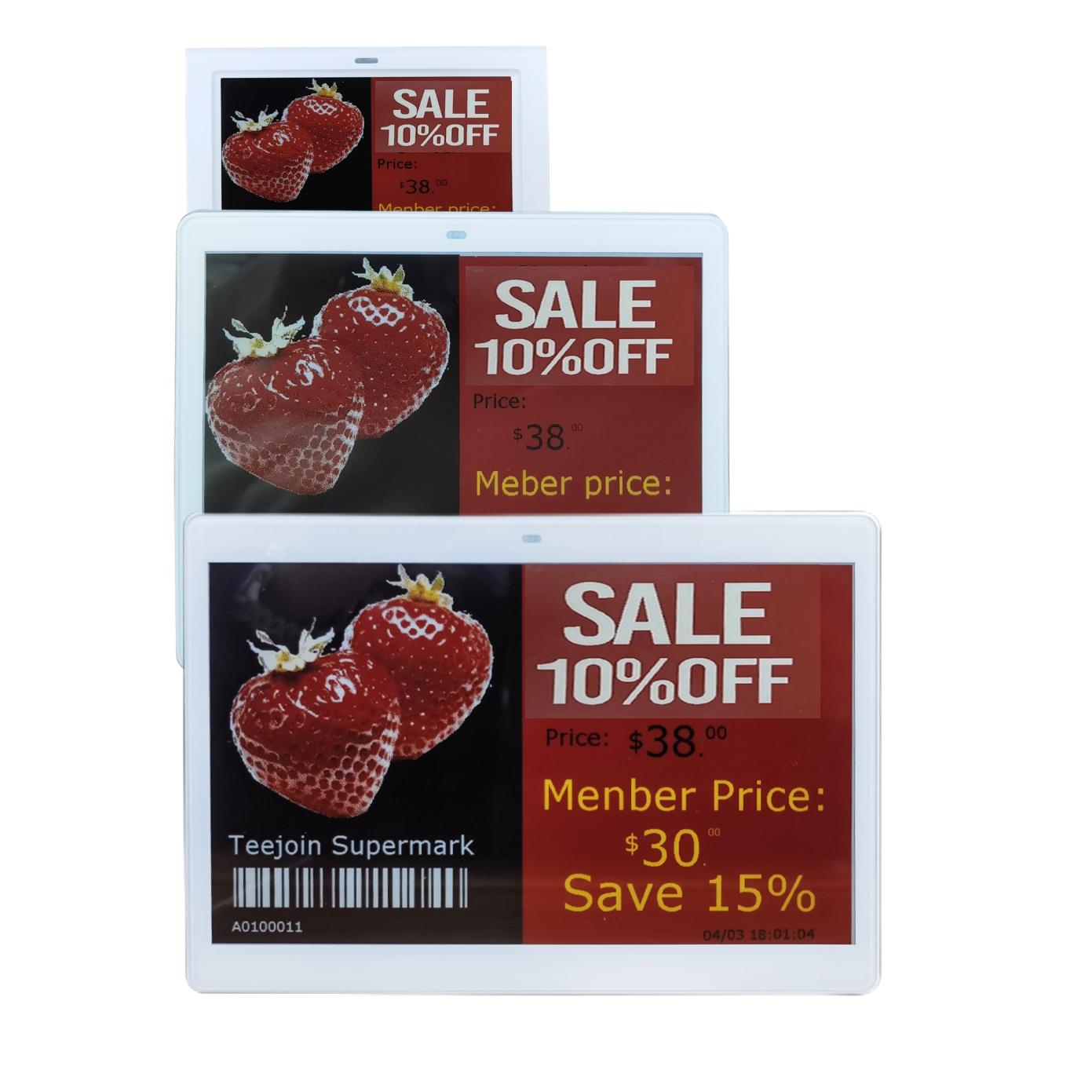 Supermarkets drugstores convenience stores shelves of smart electronic price tags ESL price ink screen 7.5 inches e ink screen