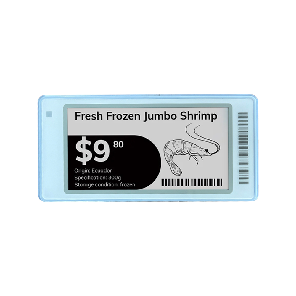 Slim Electronic Shelf Label 2.66 Inch 4 Colors Display Digital Shelf Label Esl System Oem Fresh Freezing Supermarket E-Price Tag