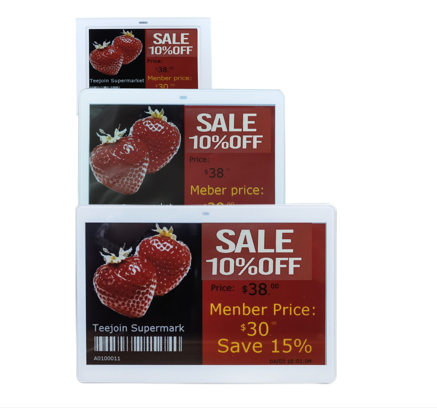 Digital Smart Price Tag Wireless Thin Electronic Shelf Labels Esl E-Paper Display Electronic Label For Supermarket Drugstores