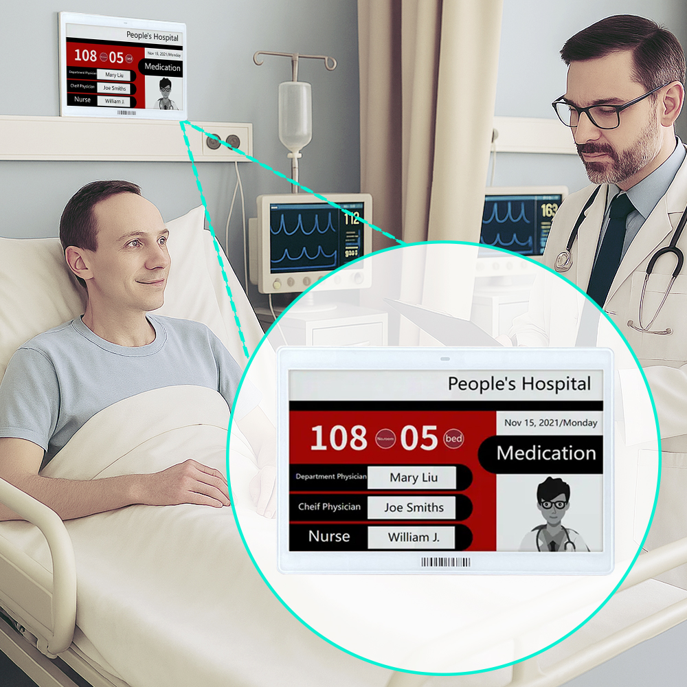Cost-saving 7.5 Inch Ble Esl Electronic Label Bluetooth E-Ink Tag Large 6 Color Epaper E ink Display For IoT Smart Medical