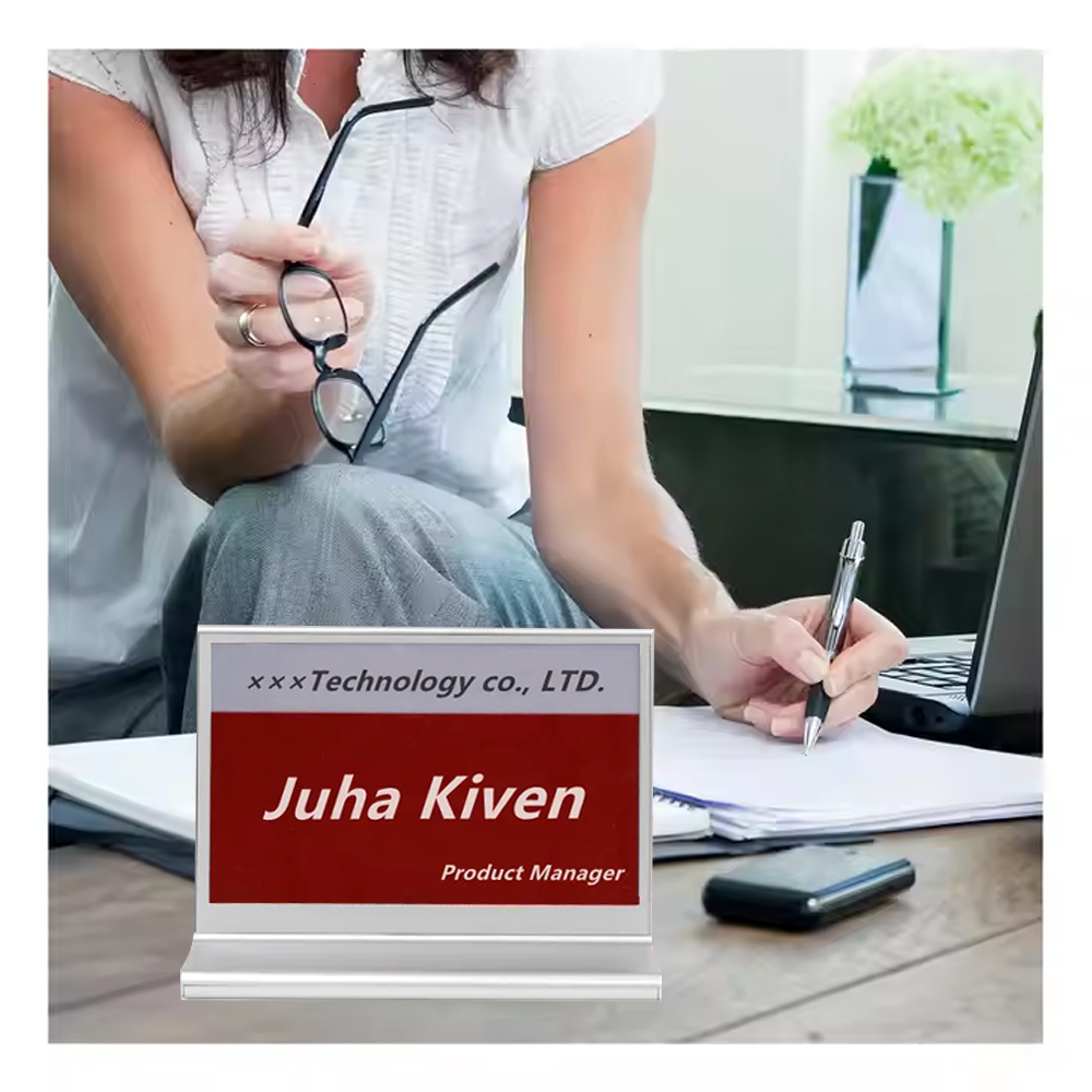 Wireless Paperless Conference System App Control 7.5 " E Ink Electronic Conference Card Table Name Card Esl Nameplate Signage