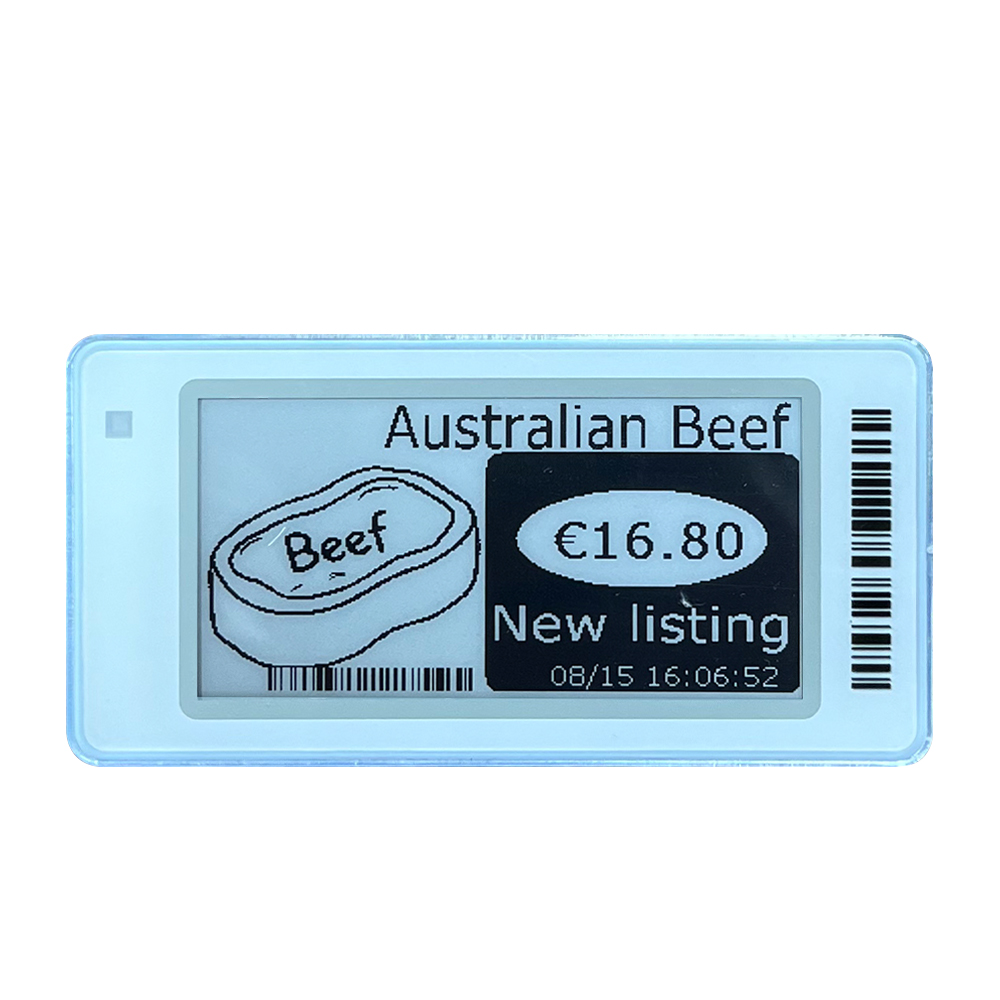 2.13" Nfc Ble 2.4Ghz Supermarket Frozen Environment E-Ink Pricer Digital Price Tags Low-Temperature Esl Electronic Shelf Labels
