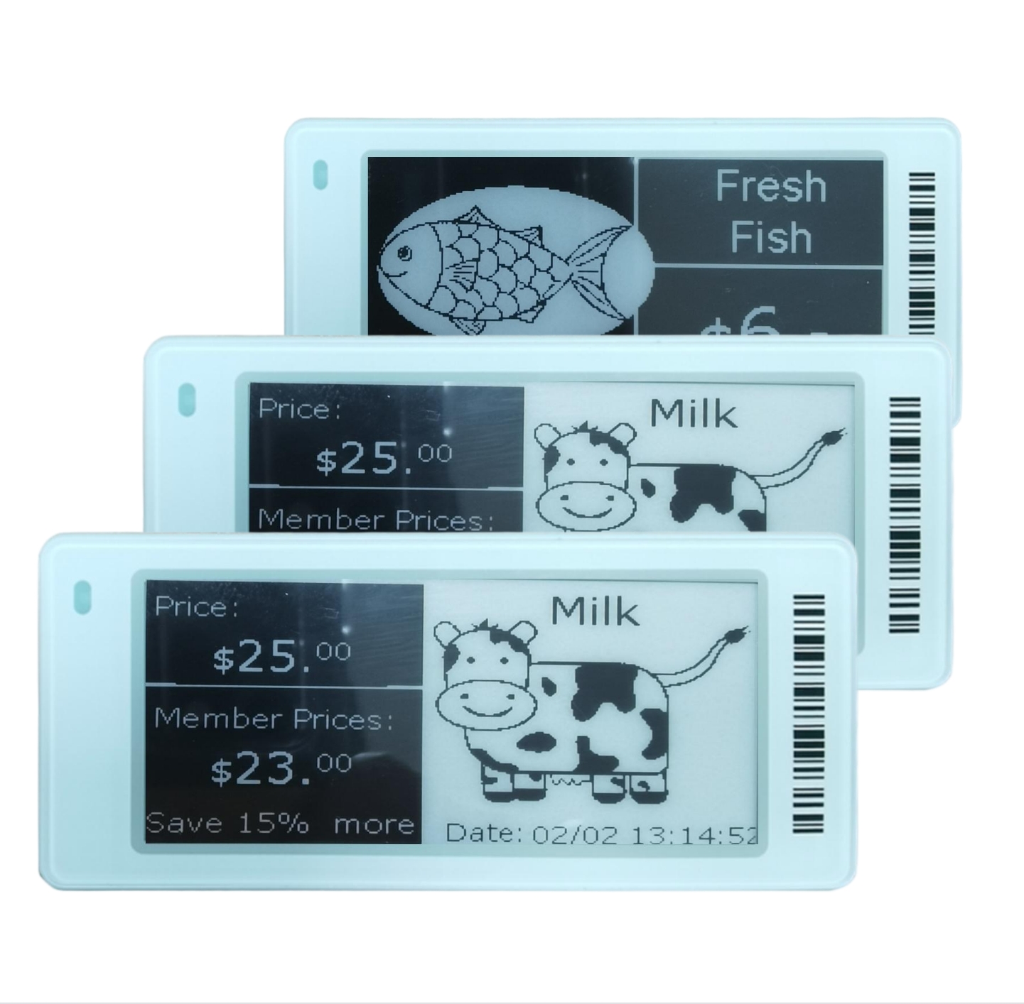 2.9 Inch Digitales Preisschild Digital Price Tag Electronic Shelf Label Esl Meat Price Tag Kit Frozen Food For Supermarkets