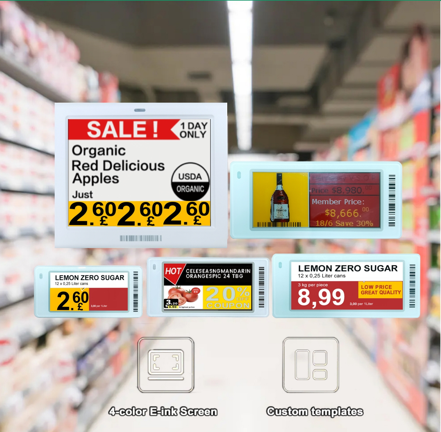 E-Ink Ekran Paneli 3.5 Inch Electronic Shelf Lable Price Tag With Wireless Wifi Bt Ap Solutions E Ink Etag E-Paper Display Epd