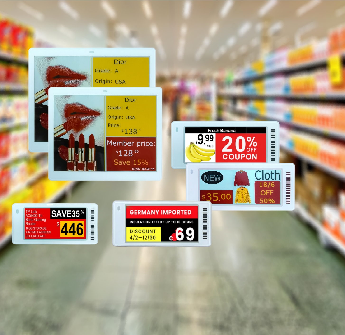 Grocery Store Digital E-Ink Price Tag Esl 2.13Inch 2.6Inch 2.9Inch 4.2Inch 5.8Inch Digital Pricetag Wireless Digital Demo Kit