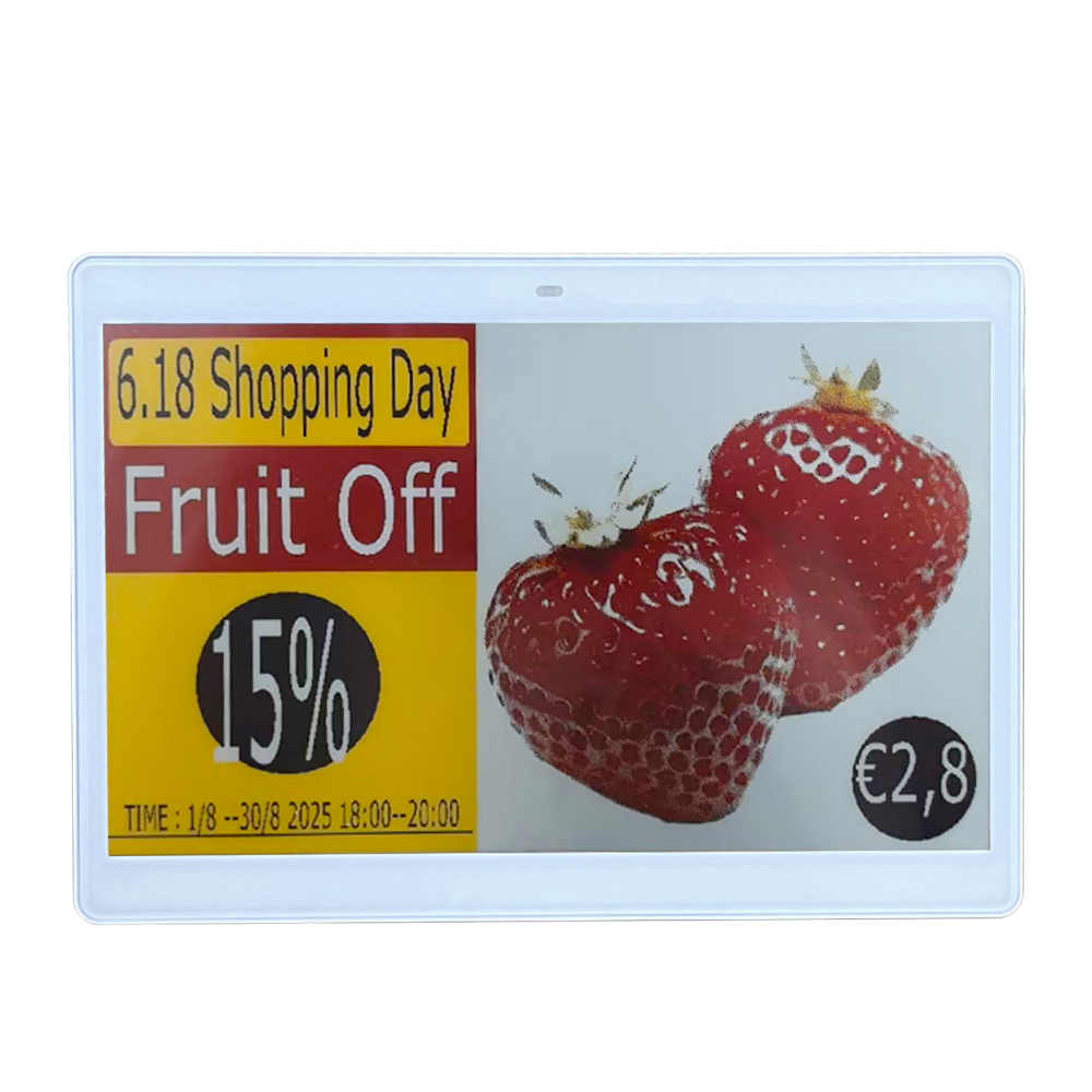 7.5 Inch Esl Smart Abs Retail Tag Electronic Shelf Label E Ink Display For Supermarket Retail Store Featuring Eas Systems