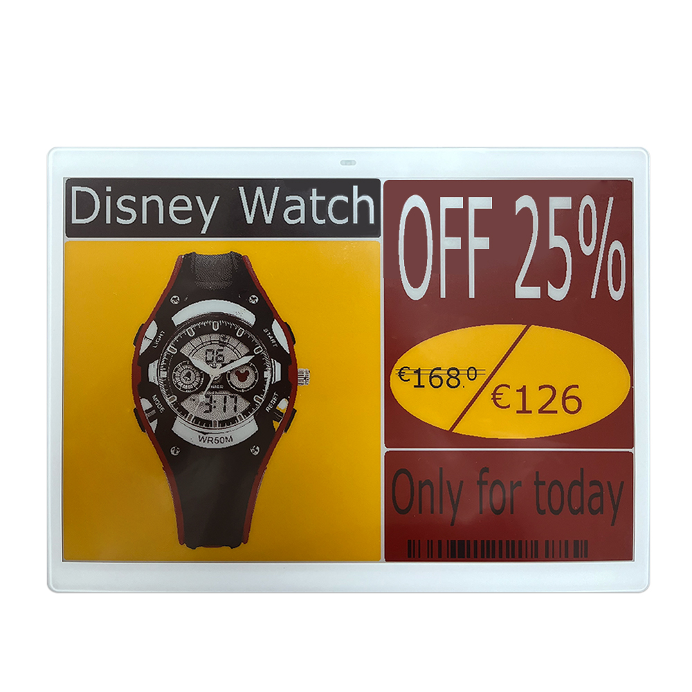 10.2" Electronic Shelf Label E Ink Display Black Custom Factory Dot Matrix E Ink Screen Digital Display Price Tag 