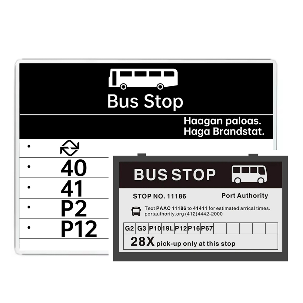 42 Inch E Ink Display Outdoor E-Paper Digital Signage E Book Bus Stop Board E-Ink Signage E Ink White And Black 2 Color Display