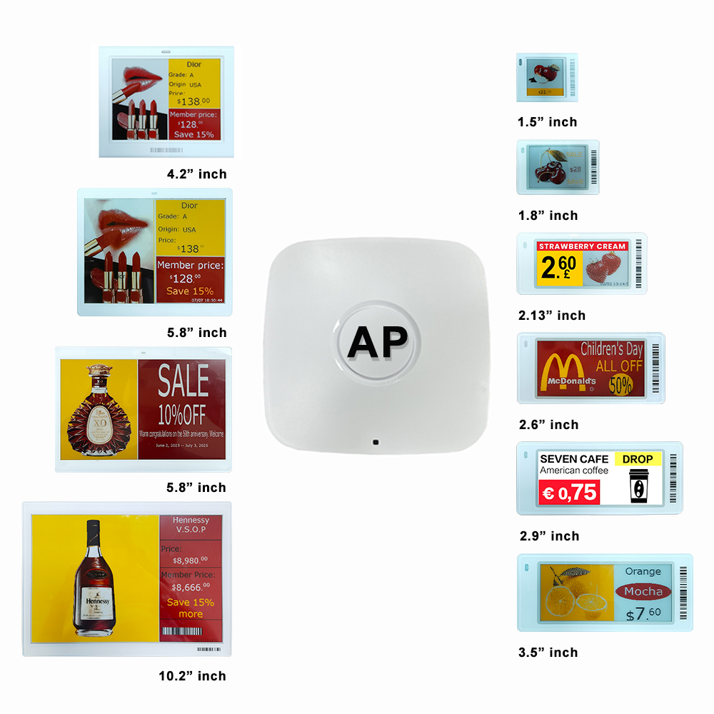 Smart Store Supermarket Chain Wifi Electronic Price Tag Accessories Oem Factory Communication Wireless Base Station Wireless Ap