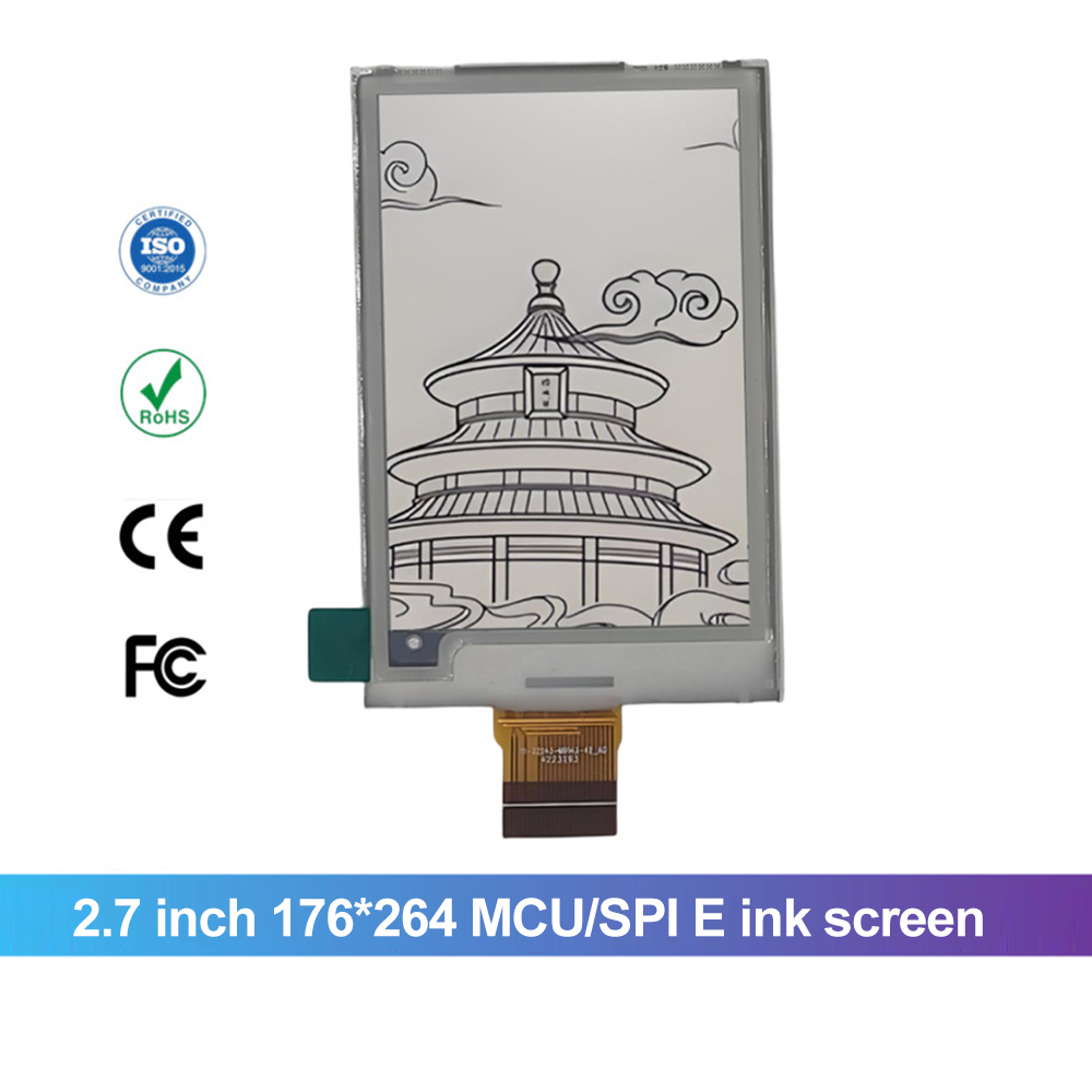 2.7 Inch 176X264 Mcu Spl E Ink Screen Electronic Paper Display Black/White/Red and Yellow Epd E-Paper Screen