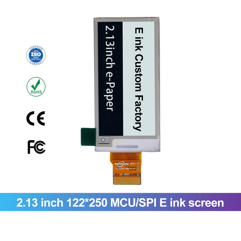 2.13 Inch 122X250 Mcu Spl E Ink Screen Black And White Electronic Card Shelf Electronic Label Esl Price Tag E-Paper Oem Factory