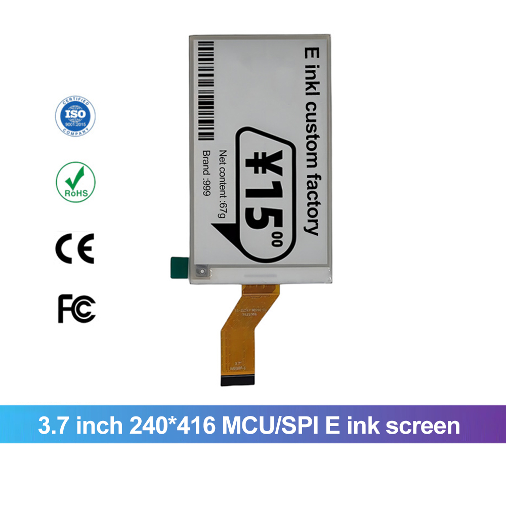 3.7 Inch 240X416 Spl E -Ink Screens E Paper Made In China Black White E Ink Epaper Display For Supermarket Electronic Price Tag